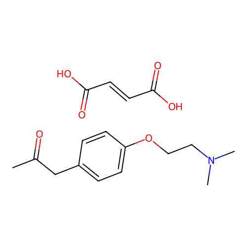 2-Propanone, 1-(4-(2-(dimethylamino)ethoxy)phenyl)-, (Z)-2-butenedioate (1:1) structure