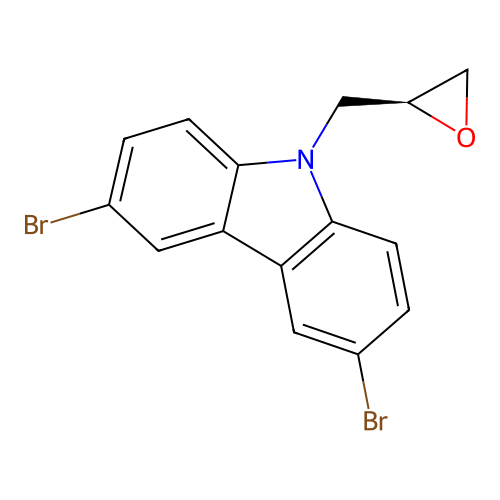 (S)-3,6-dibromo-9-(oxiran-2-ylmethyl)-9H-carbazole structure