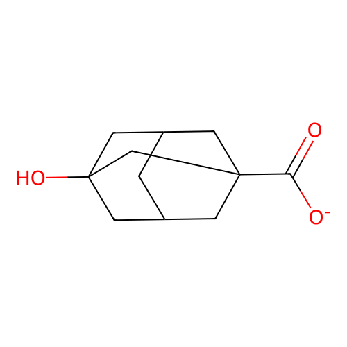 3-Hydroxytricyclo[3.3.1.1~3,7~]decane-1-carboxylate structure