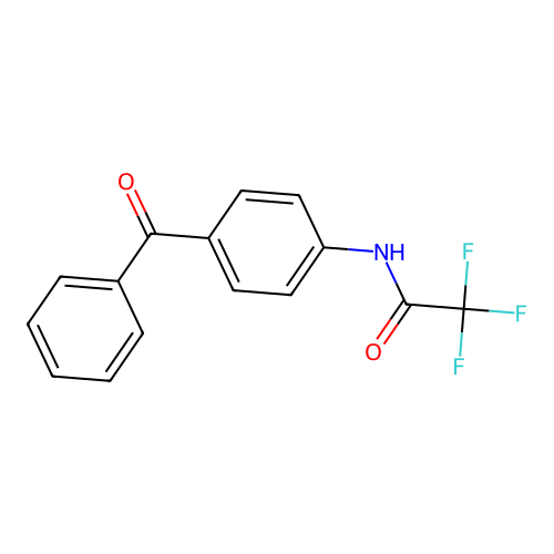 N-(4-benzoylphenyl)-2,2,2-trifluoroacetamide structure