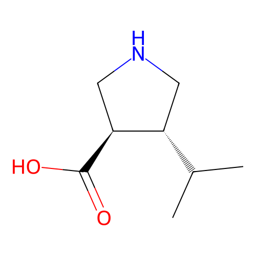 (3R,4R)-4-Isopropylpyrrolidine-3-carboxylic acid structure