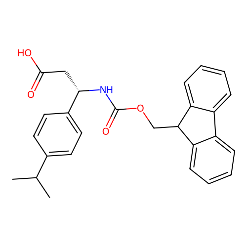 (3S)-3-({[(9H-fluoren-9-yl)methoxy]carbonyl}amino)-3-[4-(propan-2-yl)phenyl]propanoic acid structure