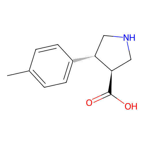 (3S,4R)-4-p-Tolylpyrrolidine-3-carboxylic acid structure