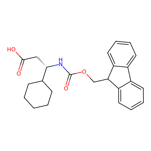 (S)-3-(Fmoc-amino)-3-cyclohexylpropanoic acid structure