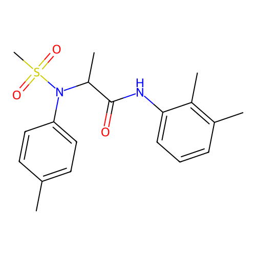 N-(2,3-dimethylphenyl)-2-(4-methyl-N-methylsulfonylanilino)propanamide structure