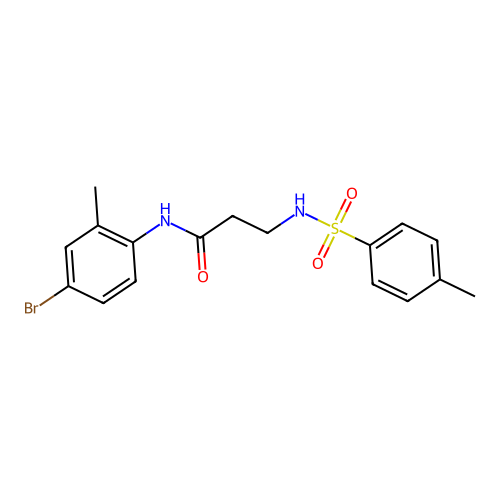 N-(4-bromo-2-methylphenyl)-3-[(4-methylphenyl)sulfonylamino]propanamide structure