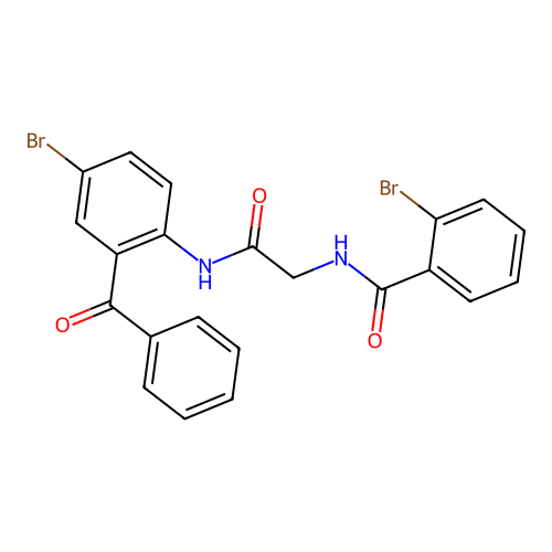 N-[2-(2-benzoyl-4-bromoanilino)-2-oxoethyl]-2-bromobenzamide structure