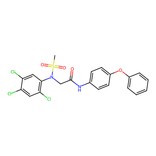 N-(4-phenoxyphenyl)-2-(2,4,5-trichloro-N-methylsulfonylanilino)acetamide structure