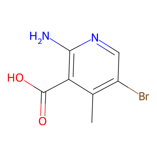 2-Amino-5-bromo-4-methylnicotinic acid structure