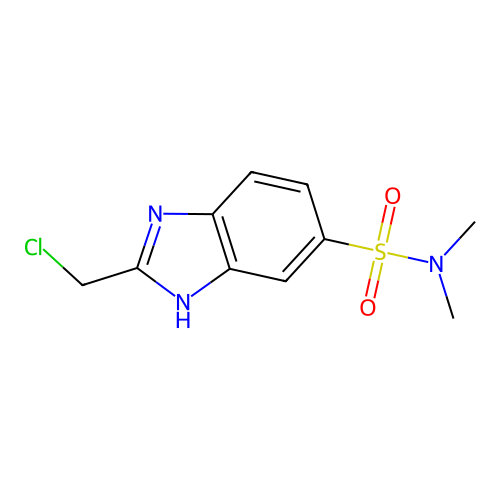 2-(chloromethyl)-N,N-dimethyl-1H-benzimidazole-5-sulfonamide structure