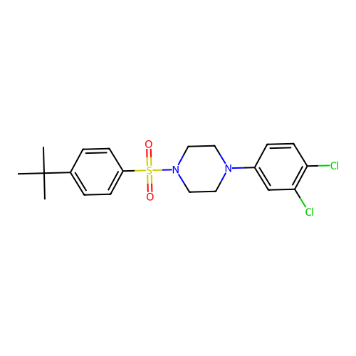 1-(4-Tert-butylbenzenesulfonyl)-4-(3,4-dichlorophenyl)piperazine structure
