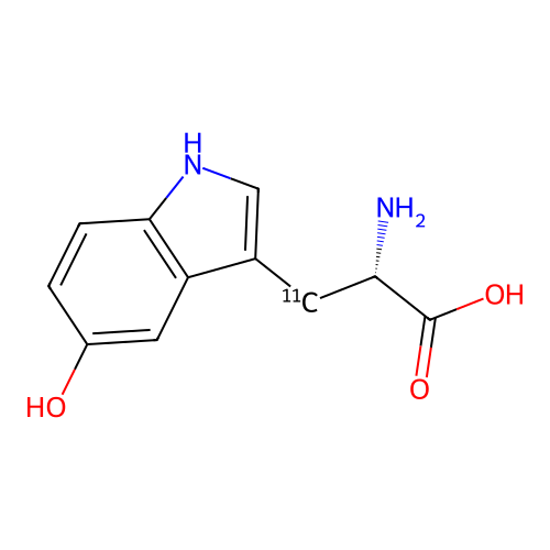 (11C)5-Hydroxy-tryptophan structure