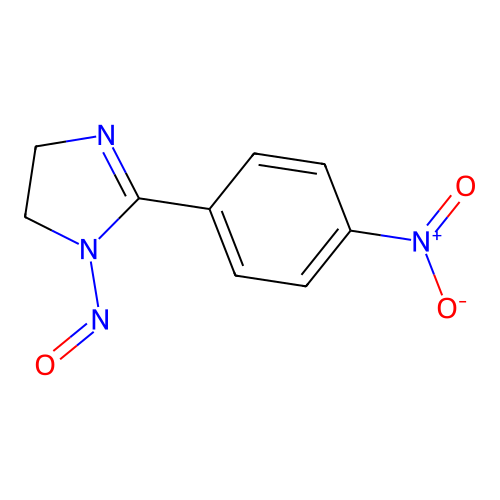 1H-Imidazole, 4,5-dihydro-2-(4-nitrophenyl)-1-nitroso- structure