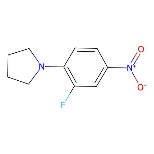 1-(2-Fluoro-4-nitrophenyl)pyrrolidine structure