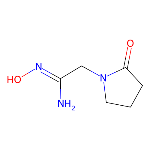 N'-hydroxy-2-(2-oxopyrrolidin-1-yl)ethanimidamide structure