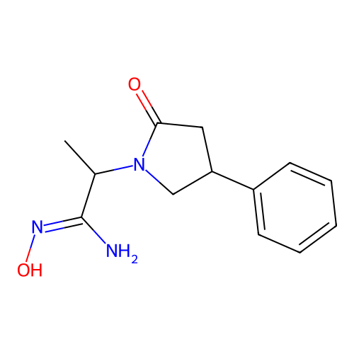 1-Pyrrolidineethanimidamide, N-hydroxy-alpha-methyl-2-oxo-4-phenyl- structure