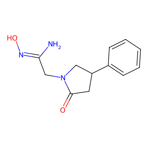 N-Hydroxy(2-oxo-4-phenylpyrrolidin-1-yl)ethanimidamide structure
