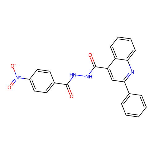 N'-(4-nitrobenzoyl)-2-phenylquinoline-4-carbohydrazide structure