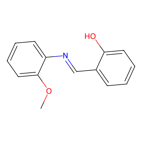 Alpha-(2-methoxyphenylimino)-O-cresol structure