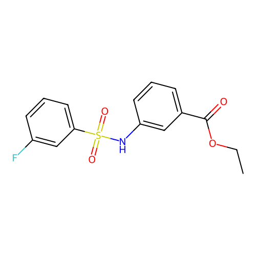 Ethyl 3-[(3-fluorophenyl)sulfonylamino]benzoate structure