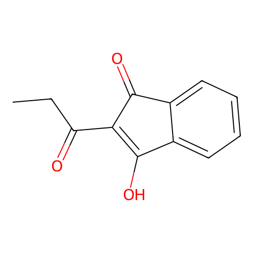 3-Hydroxy-2-propanoylinden-1-one structure
