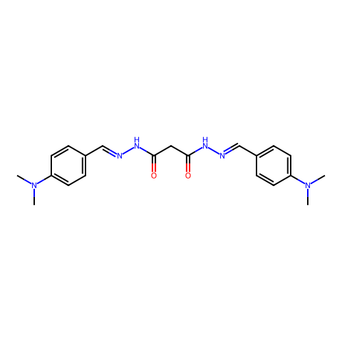 N'~1~,N'~3~-bis[4-(dimethylamino)benzylidene]malonohydrazide structure