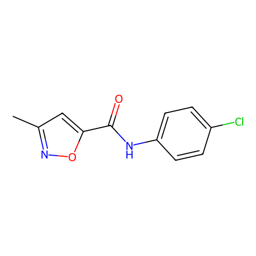 N-(4-chlorophenyl)-3-methyl-1,2-oxazole-5-carboxamide structure