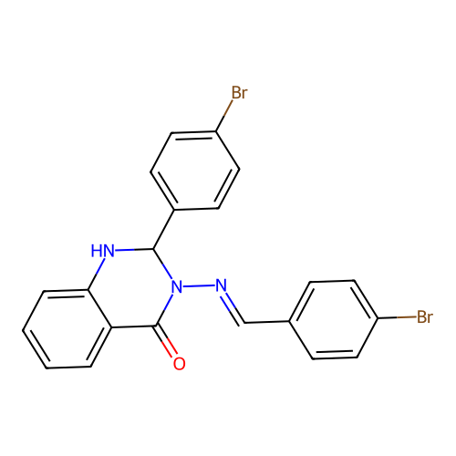 C21H15Br2N3O structure