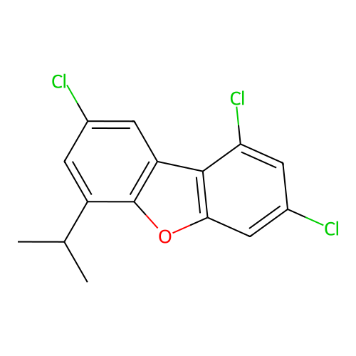 1,3,8-Trichloro-6-isopropyl-dibenzofuran structure