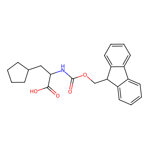 3-cyclopentyl-2-({[(9H-fluoren-9-yl)methoxy]carbonyl}amino)propanoic acid structure