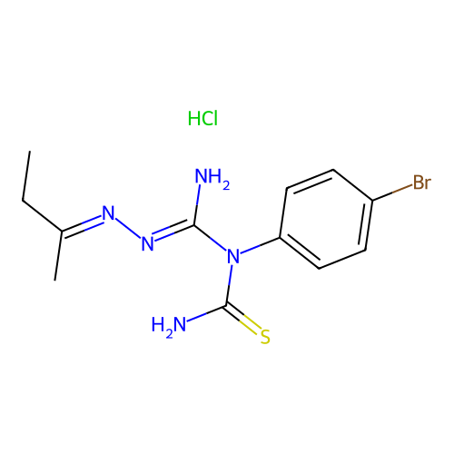 C12H16BrN5S.ClH structure