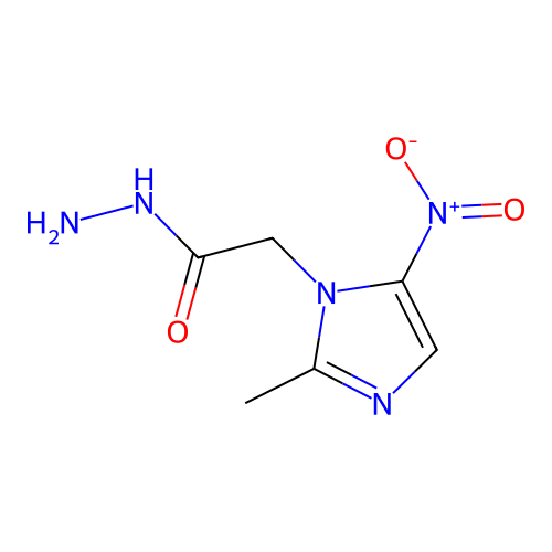 2-(2-methyl-5-nitro-1H-imidazol-1-yl)acetohydrazide structure
