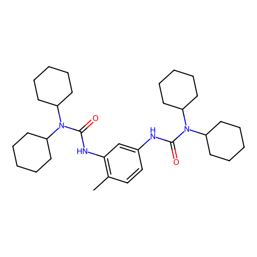 3,3'-(4-Methyl-1,3-phenylene)bis(1,1-dicyclohexylurea) structure