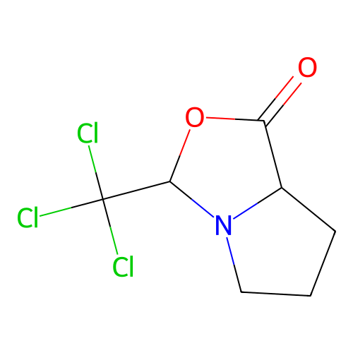 3-(Trichloromethyl)tetrahydro-1H-pyrrolo[1,2-c][1,3]oxazol-1-one structure