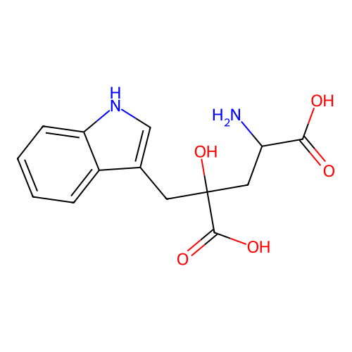 4-amino-2-hydroxy-2-(1H-indol-3-ylmethyl)pentanedioic Acid structure