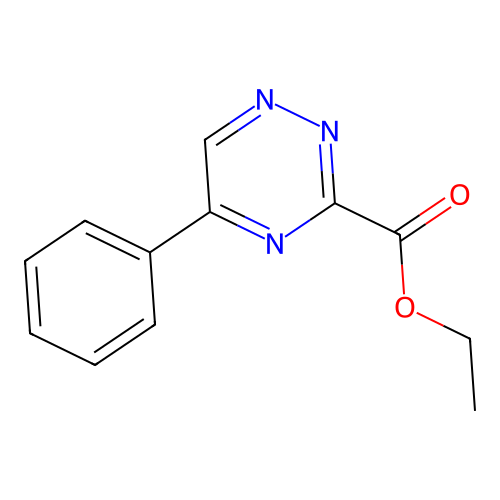 Ethyl 5-phenyl-1,2,4-triazine-3-carboxylate structure