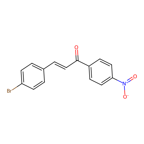 4-Bromo-4'-nitrochalcone structure