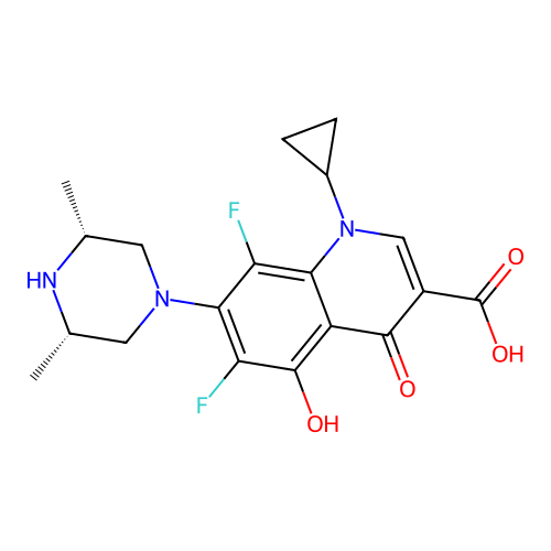 Desfluoro 5-hydroxy orbifloxacin structure