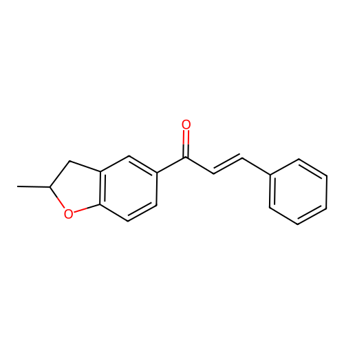 (2E)-1-(2-Methyl-2,3-dihydro-1-benzofuran-5-YL)-3-phenylprop-2-EN-1-one structure