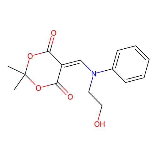 5-[[N-(2-hydroxyethyl)anilino]methylidene]-2,2-dimethyl-1,3-dioxane-4,6-dione structure