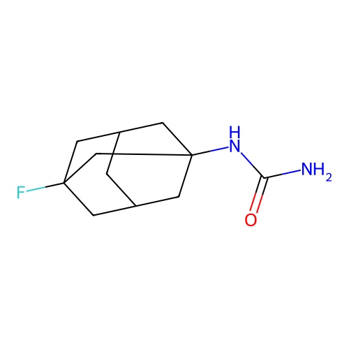 (3-Fluoro-1-adamantyl)urea structure