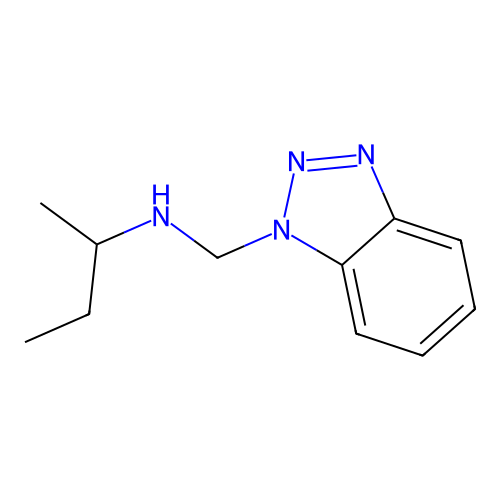 N-(benzotriazol-1-ylmethyl)butan-2-amine structure