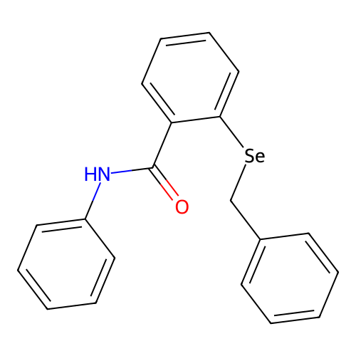 Benzamide, N-phenyl-2-[(phenylmethyl)seleno]- structure