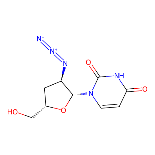 Uridine, 2'-azido-2',3'-dideoxy- structure