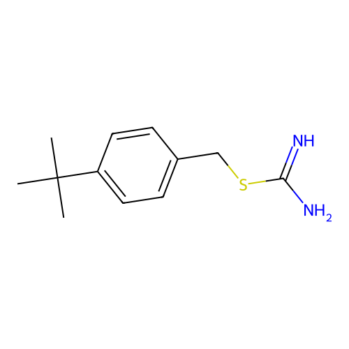 Carbamimidothioic acid, [4-(1,1-dimethylethyl)phenyl]methyl ester structure