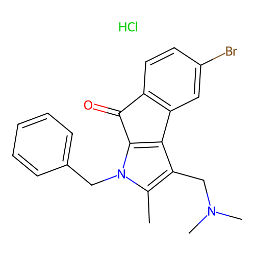 1-Benzyl-5-bromo-3-dimethylaminomethyl-2-methyl-1H-indeno[2,1-b]pyrrol-8-one structure