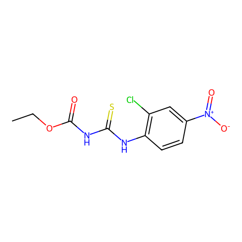 Ethyl (2-chloro-4-nitroanilino)carbothioylcarbamate structure