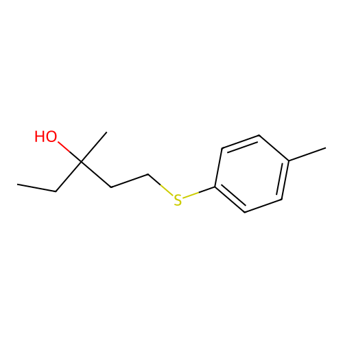 3-Methyl-1-(4-methylphenyl)sulfanylpentan-3-ol structure