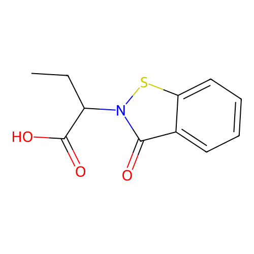 2-(3-Oxo-1,2-benzothiazol-2-yl)butanoic acid structure