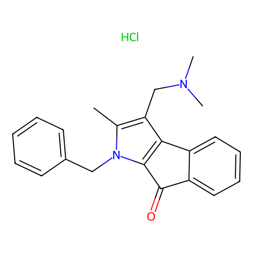 1-Benzyl-3-dimethylaminomethyl-2-methyl-1H-1-aza-cyclopenta[a]inden-8-one structure